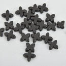 15mm Black Howlite Beads FANCY MALTESE Cross strand gem0283