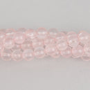 8mm Pink Rose Quartz Round Beads, smooth gemstone, half strand, gem0593