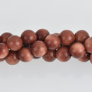 8mm Goldstone Round Beads, Large Hole, smooth gemstone, half strand, gem0599