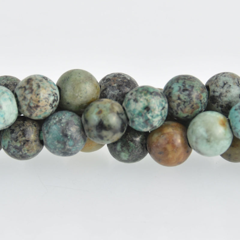 10mm African Turquoise Round Beads, Large Hole, smooth gemstone, half strand, gem0610