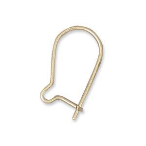 50 Gold Filled Kidney Earring Wires, 14mm long, fin1011