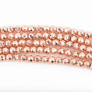 4mm rose gold beads