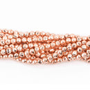 4mm rose gold beads