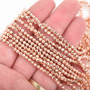 4mm rose gold beads