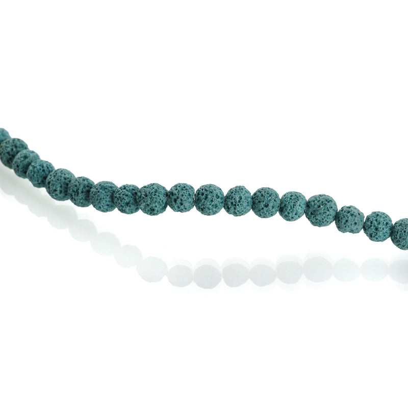 8mm TEAL BLUE LAVA Beads, Aromatherapy Beads, Round Diffuser Beads, Essential Oil Beads, full strand, 50 beads per strand, glv0039