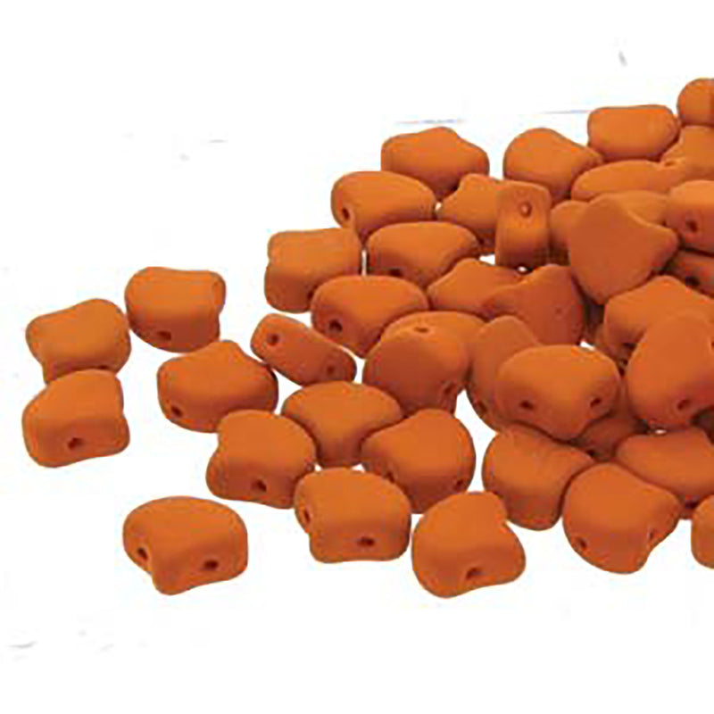 Ginko Czech Glass Beads 7.5mm Matte Velvet Carrot 22 grams, GNK8702010-29525 bsd0493