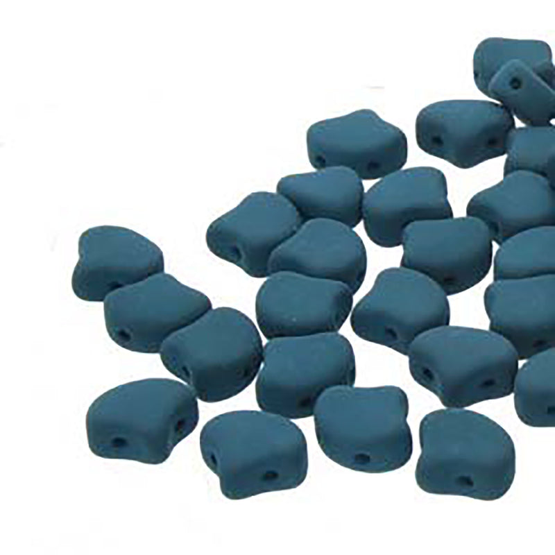 Ginko Czech Glass Beads 7.5mm Matte Velvet Dark Teal, 22 grams, GNK8702010-29530 bsd0489