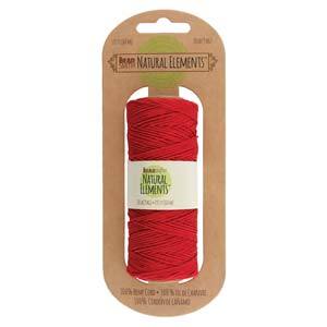 Scarlet Red Hemp Cord 1mm, 50 grams, 197ft cor0504