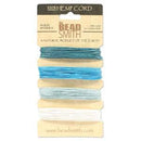 0.55mm Hemp Cord Aqua Shades, 4 pack, 10lb test, 53 yards, cor0362
