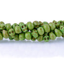12mm GREEN Howlite Skull Beads, Drilled Sideways, full strand, about 40 beads, how0671