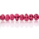 12mm PINK Howlite Skull Beads, Drilled Sideways, full strand, about 40 beads, how0675