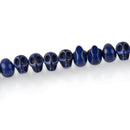 12mm DARK BLUE Howlite Skull Beads, Drilled Sideways, full strand, about 40 beads, how0678