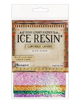 Luminous Layers Texture Sheets for Ice Resin, Iridescent, 10 sheets pap0012