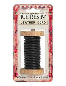 Black Leather Cord, Round 3mm, Cowhide Leather, 3 yards, Lth0082