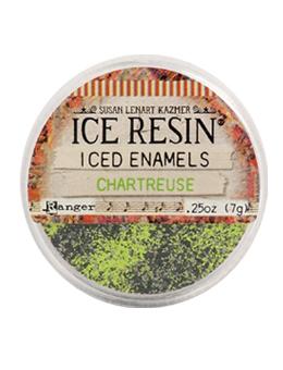 Iced Enamels Chartreuse Green Yellow ICE Resin for Cold Enameling, 0.25oz, cft0190