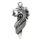 6 Silver Pewter DRAGON HEAD Charm Pendants   42mm x 21mm chs0811