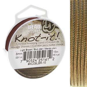 Chinese Knotting Cord Light Brown 0.8mm, 15m, cor0412