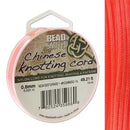 Chinese Knotting Cord Neon Deep Orange 0.8mm, 15m, cor0401