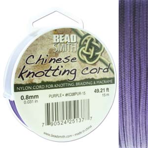 Chinese Knotting Cord Purple 0.8mm, 15m, cor0404
