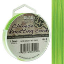 Chinese Knotting Cord Neon Green 1.5mm, 5m, cor0384