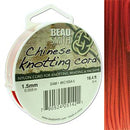 Chinese Knotting Cord Siam Red 1.5mm, 5m, cor0383