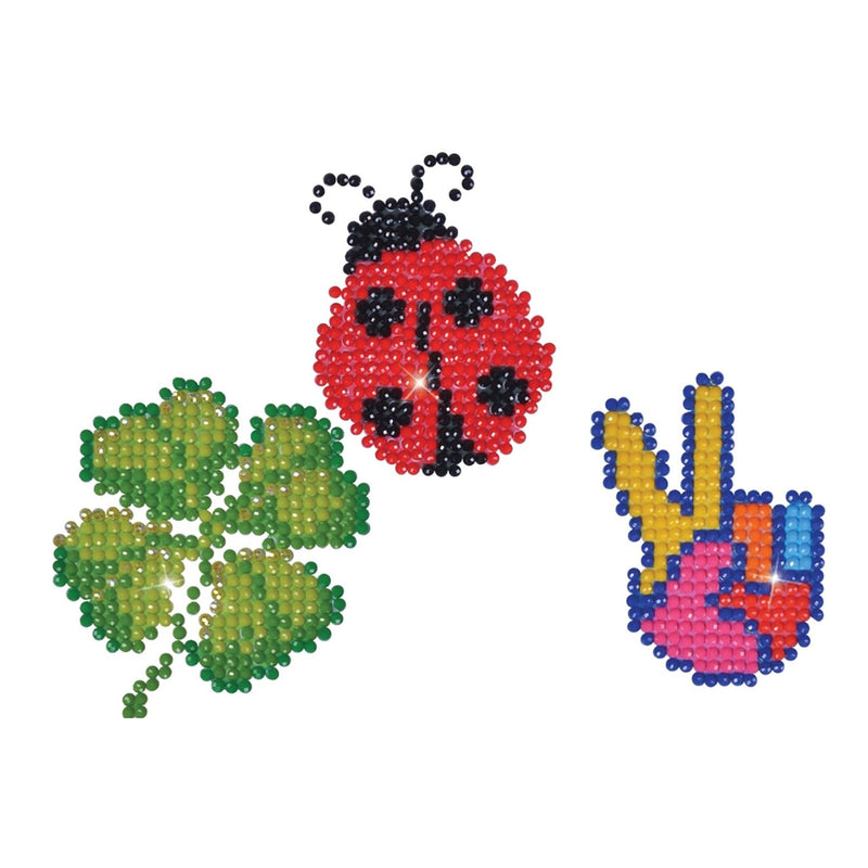 Diamond Dotz LUCK Ladybug Sparkle Stickers Rhinestone Facet Painting Kit kit0217