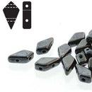 Kite Beads, Jet Gunmetal, 24g, Czech Glass, KT9523980-14400, bsd1025