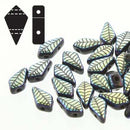 Kite Beads, Jet Laser Leaf, 24g, Czech Glass, KT9523980-28703LA, bsd1018