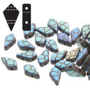 Kite Beads, Jet Laser Cracked Matte, 24g, Czech Glass, KT9523980-28773CR, bsd1026