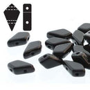 Kite Beads, Jet Black, 24g, Czech Glass, KT9523980, bsd1028