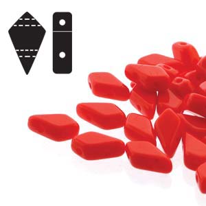 Kite Beads, Red, 24g, Czech Glass, KT9593190, bsd1024
