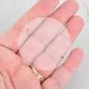5 CLEAR Acrylic 2" Circle Charms, connector link blanks round, 2 holes Lca0664a