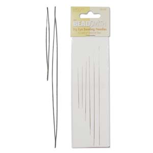 Big Eye Beading Needles, Assorted Sizes, pack of 6, tol1241