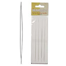 4 Big Eye Beading Needles, 5" long, tol1242