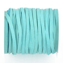 1/8" Deerskin Leather Lace TURQUOISE BLUE Deer Skin real leather by the yard, Realeather made in USA, 3mm wide, 50 feet, Lth0046