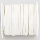 1/8" Deerskin Leather Lace WHITE Deer Skin real leather by the yard, Realeather 3mm wide, 50 feet, Lth0056
