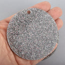 10 SILVER GLITTER CIRCLE Keychain Blanks 3" Laser Cut Acrylic Blanks Disc Lca0207a