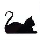 5 Black CAT Acrylic Shapes Laser Cut Cabochons 1.5" NO HOLE Lca0369a