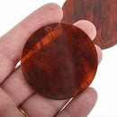 10 TORTOISE SHELL ACRYLIC Circle Keychain Blanks 2" Laser Cut Acrylic Blanks Disc Lca0529