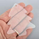 5 CLEAR CHRISTMAS TREE Ornament Blanks, Tree Charms, Laser Cut Acrylic Blanks, 3" Lca0558