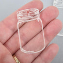 10 Clear MASON JAR Acrylic blank 2" Laser Cut, fancy engraved design Lca0560a