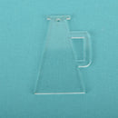 5 MEGAPHONE Charms 2" Clear laser cut acrylic blanks Lca0562