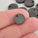 10 BLACK PEARL ACRYLIC 1/2" Circle Charm Blanks Laser Cut Acrylic Blanks Disc Lca0690a