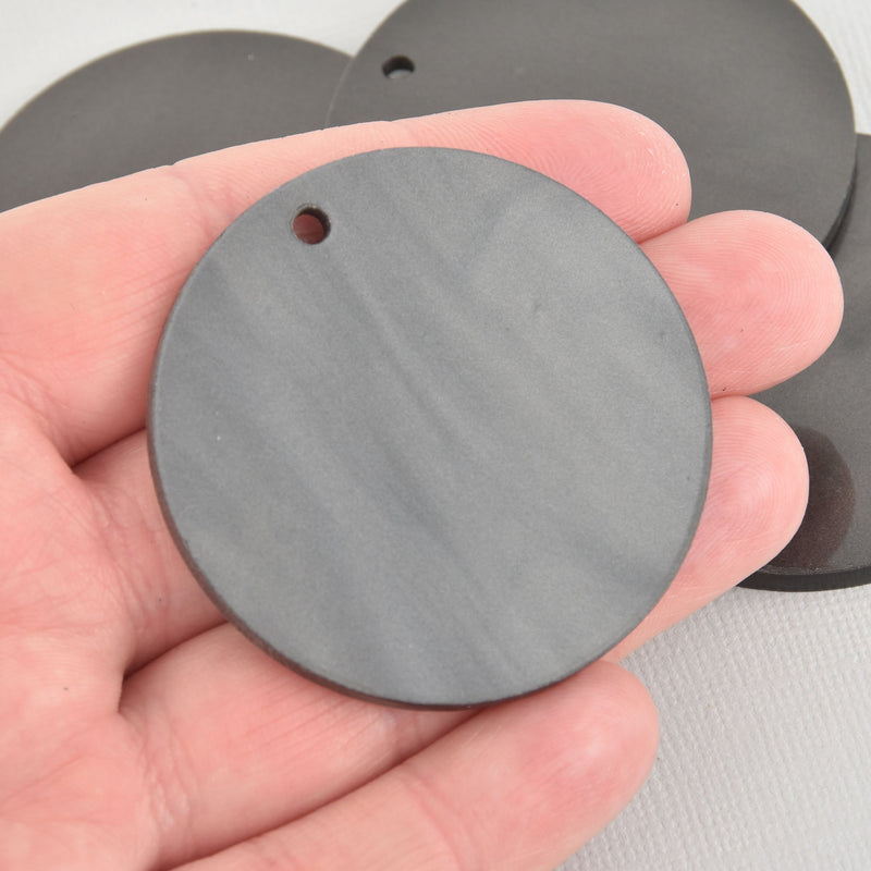 5 BLACK PEARL ACRYLIC 2" Circle Keychain Blanks Laser Cut Acrylic Blanks Disc Lca0693a