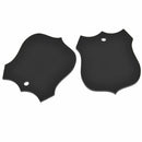 5 Police Badge Blanks, Black Acrylic 3" Laser Cut Acrylic Lca0813a
