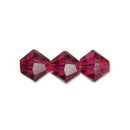 4mm Fuchsia Pink AB Bicone Crystal Beads, Preciosa x31 beads, cry0210