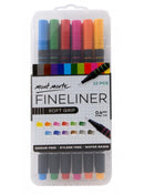 Fineliner Marker Soft Grip, Premium set of 12, pen0018