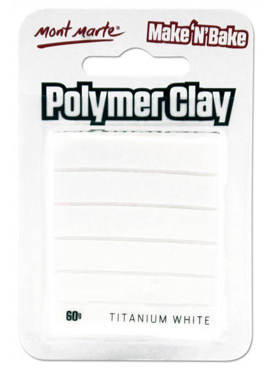 Make n Bake Polymer Clay, Titanium White, 60g, cla0049