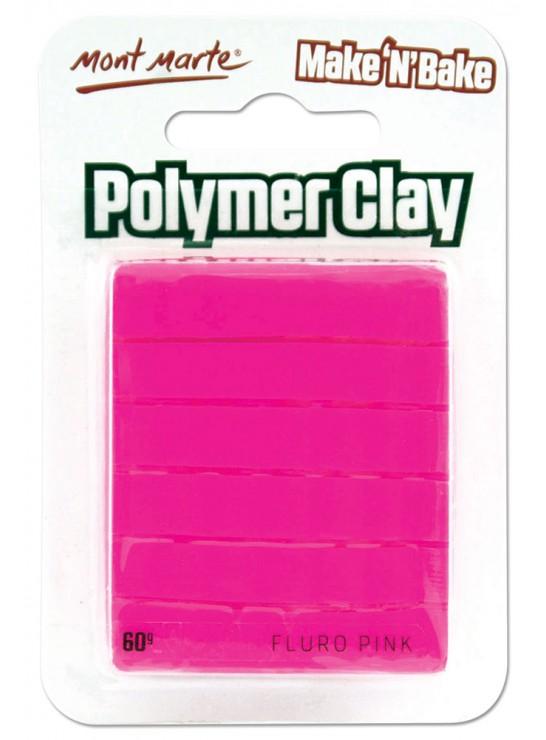 Make n Bake Polymer Clay, Fluro Pink, 60g, cla0054