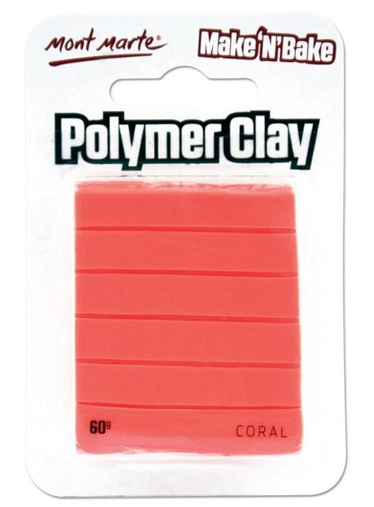 Make n Bake Polymer Clay, Coral, 60g, cla0052